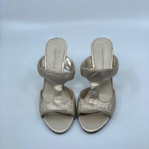 Predictions light gold beige evening heels